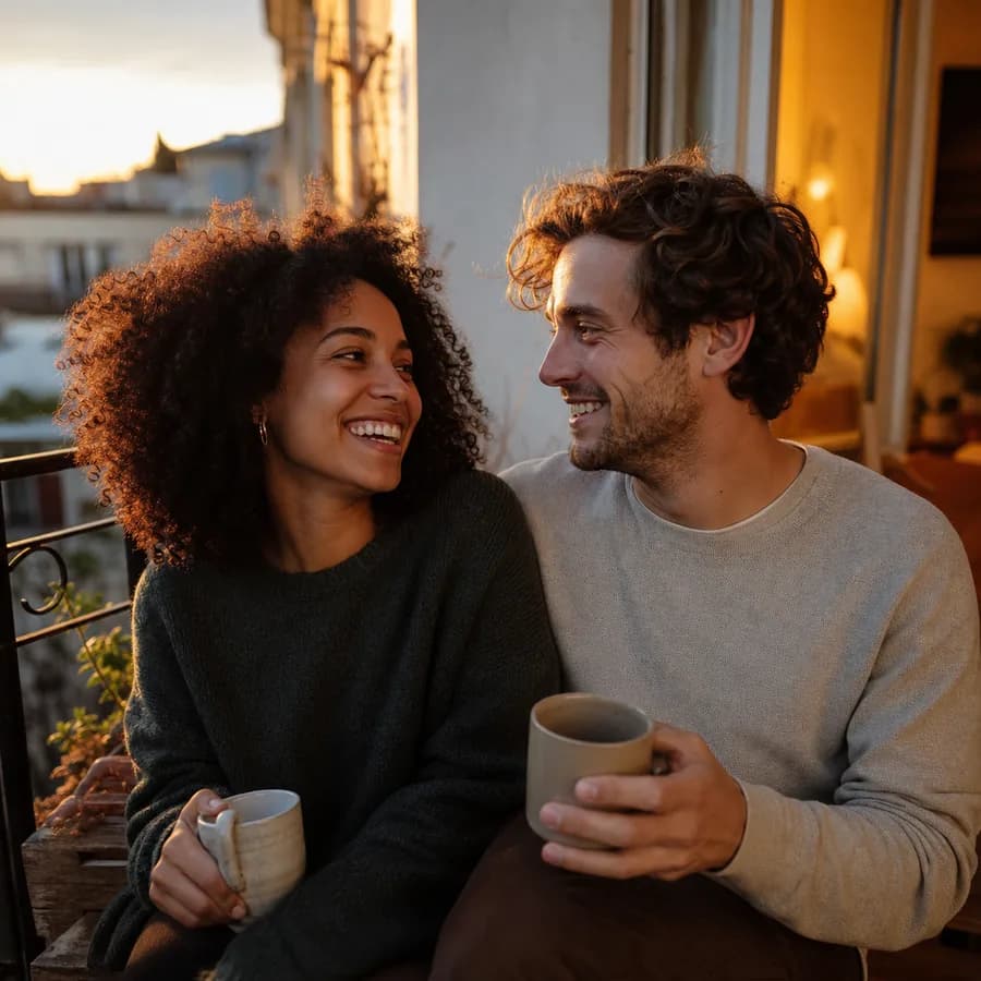 The client and the partner he met six months after the sketch