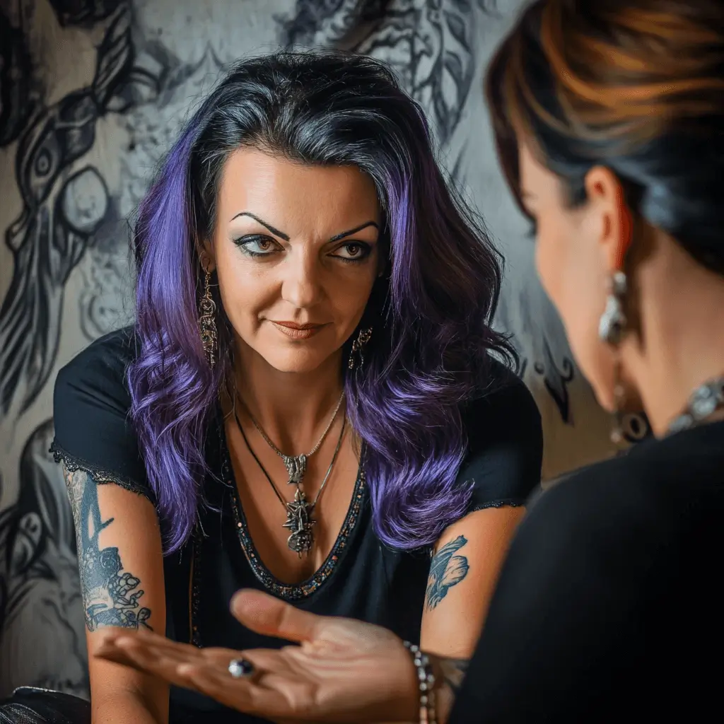 Violetta, a creative guide for palmistry-inspired reflection