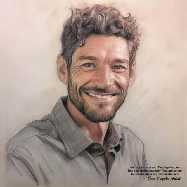Exemplo 3 de Retrato da Alma Gêmea pela Vidente Iris - Desenho Psíquico Profissional Detalhado